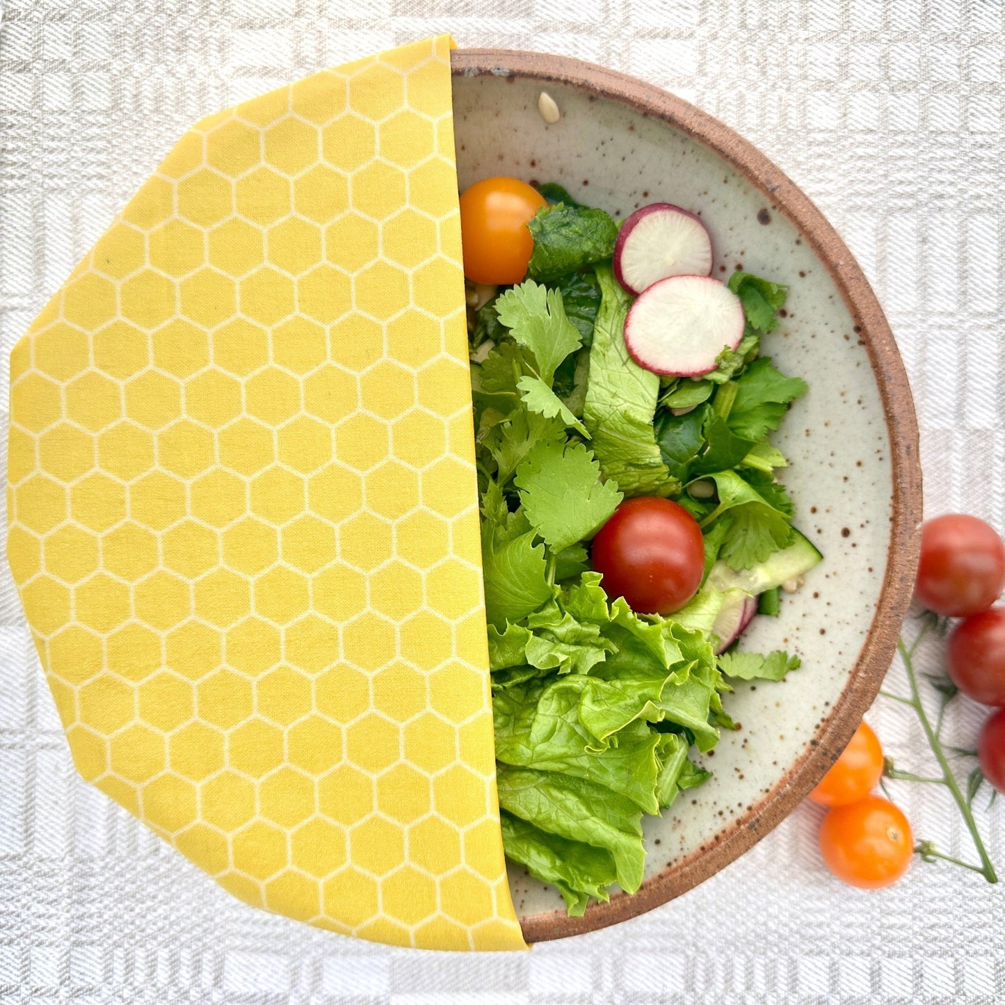 Bee Wraps. Reusable Beeswax Food Wraps. Sunbees in a Turquoise Sky - Kula Bee Goods