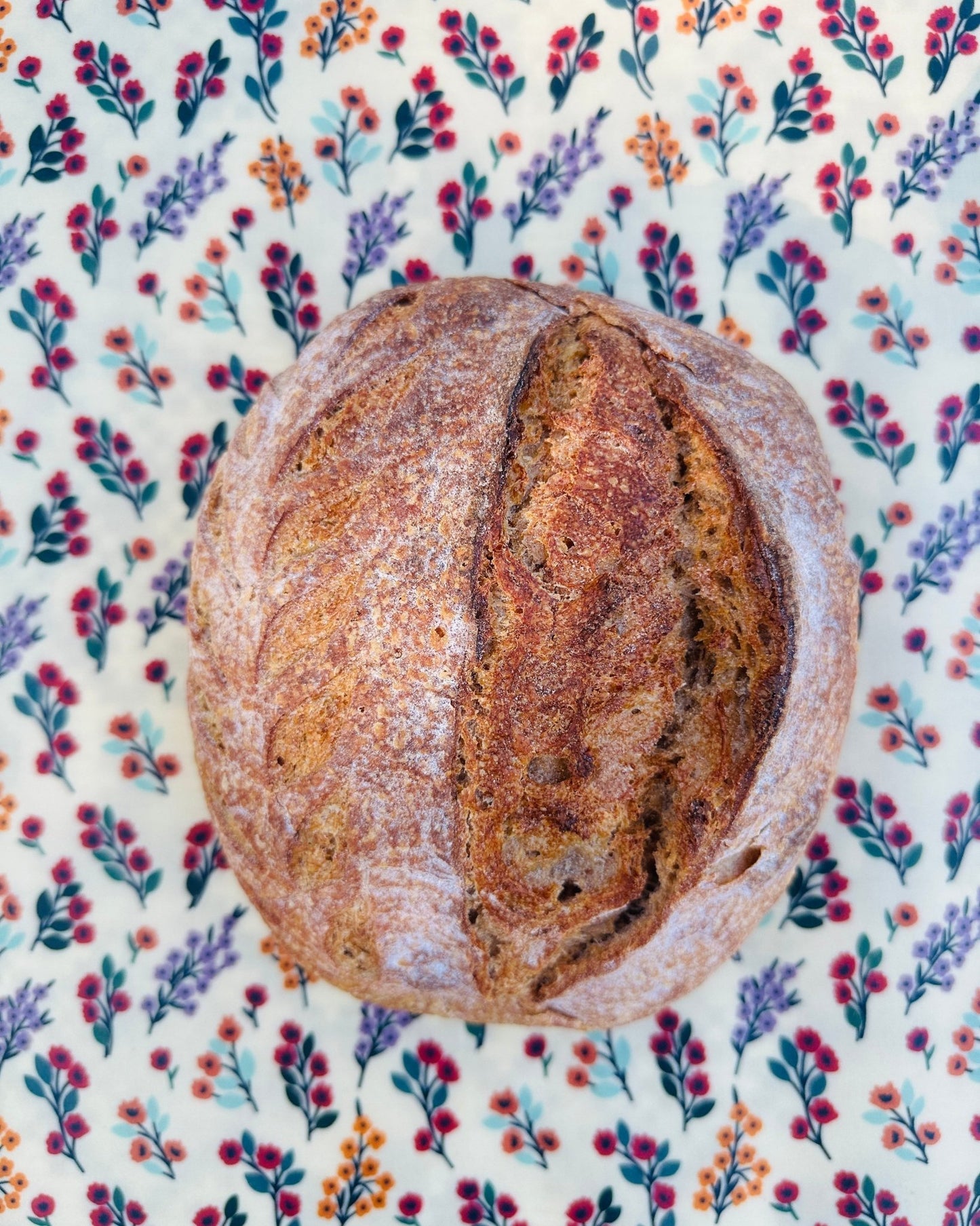 Organic Reusable Beeswax Bread Wrap. WildFlower Meadows - Kula Bee Goods