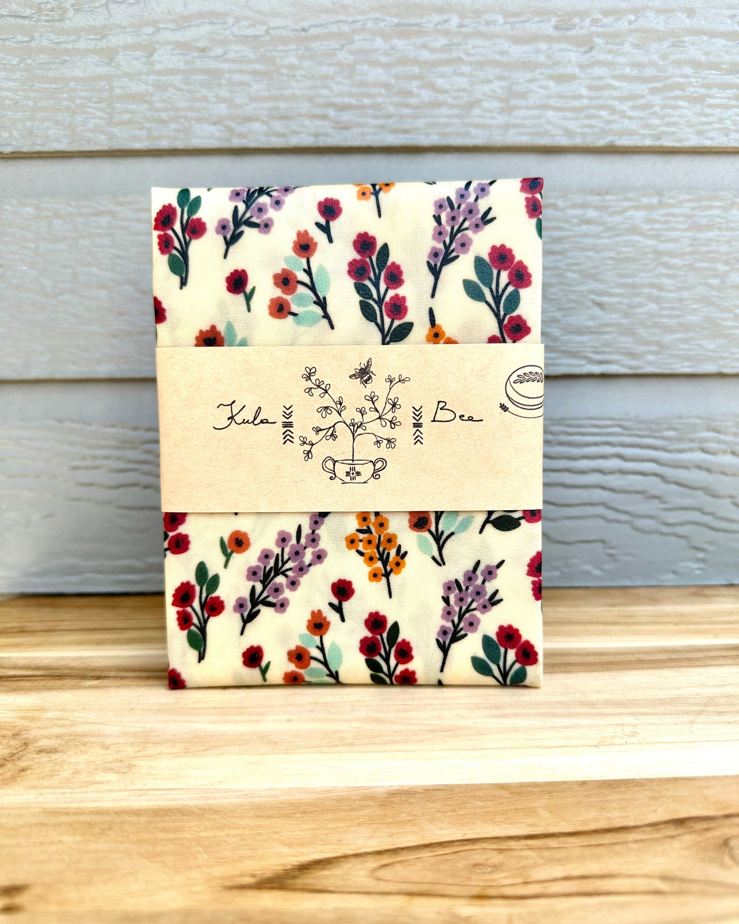 Organic Reusable Beeswax Bread Wrap. WildFlower Meadows - Kula Bee Goods