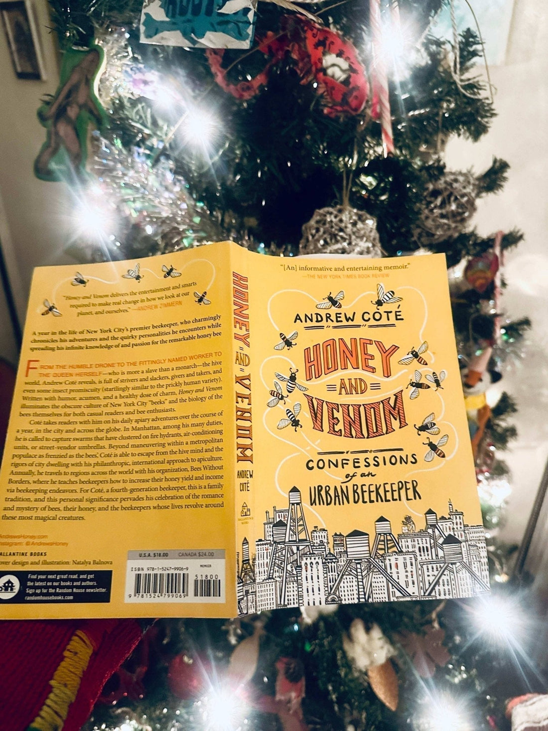 December 2025 Read. Honey and Venom. Confessions of an Urban Beekeeper by ANDREW COTÈ - Kula Bee Goods