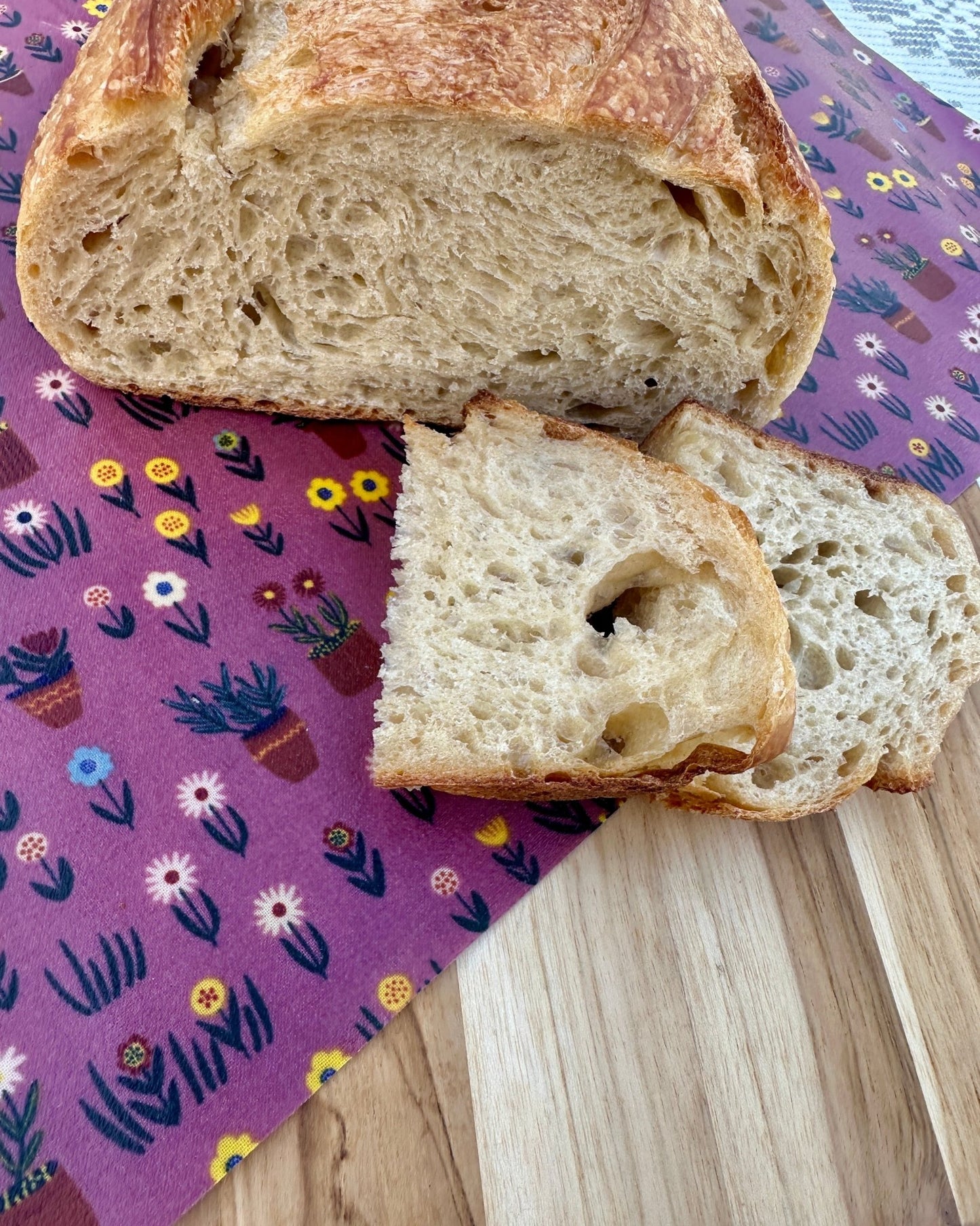 Organic Reusable Beeswax Bread Wrap. My Plants are Happy, My Bread is Happy - Kula Bee Goods
