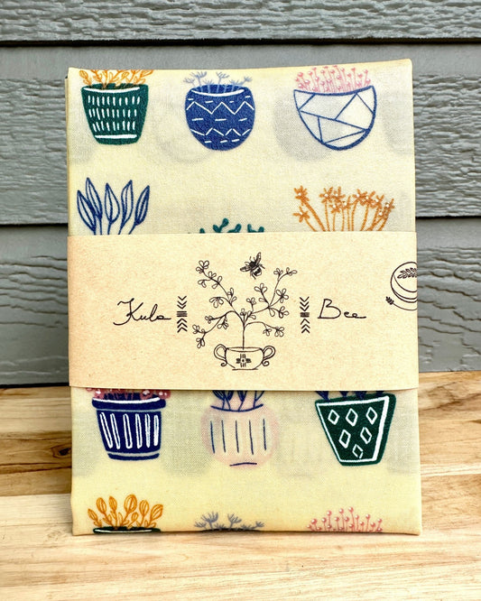 Organic Reusable Beeswax Bread Wrap. Succulent Love - Kula Bee Goods