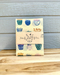 Organic Reusable Beeswax Bread Wrap. Succulent Love - Kula Bee Goods