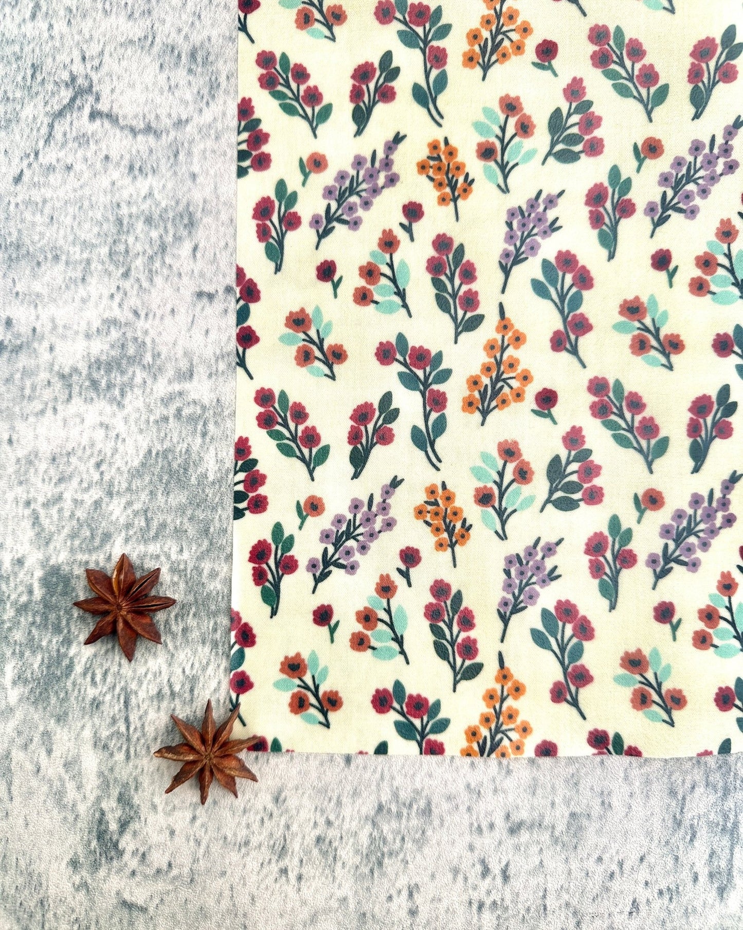 Organic Reusable Beeswax Bread Wrap. WildFlower Meadows - Kula Bee Goods