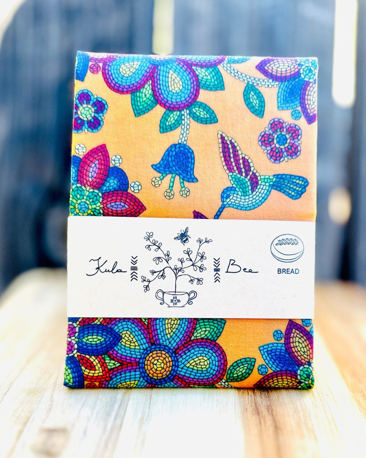 Reusable Beeswax Bread Wrap. Sedona Humm - Kula Bee Goods