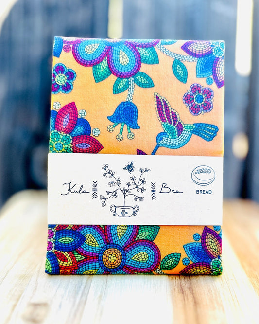 Reusable Beeswax Bread Wrap. Sedona Humm - Kula Bee Goods