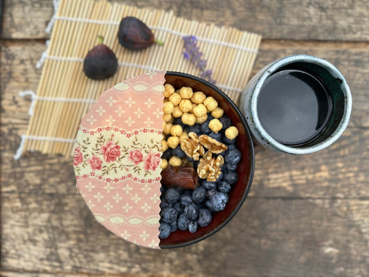 Beeswax Food Wraps. Variety set of 3. Bees in Grandma’s Kitchen Print - Kula Bee Goods