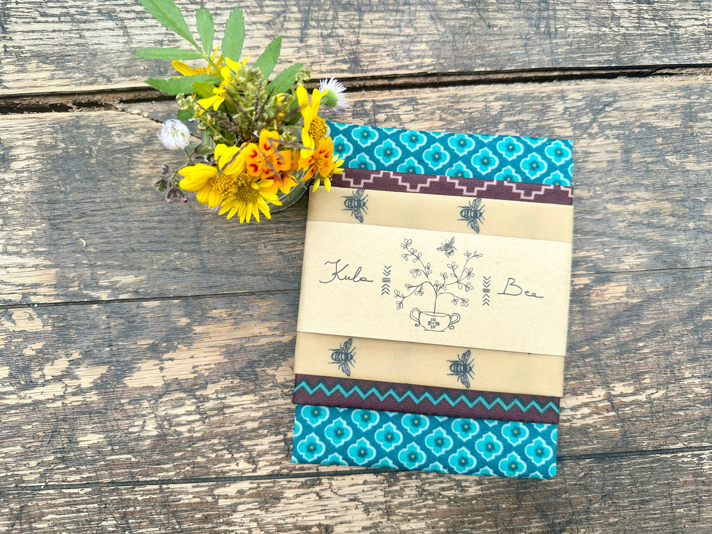 Beeswax Food Wraps. Variety set of 3.  Colorado Bees